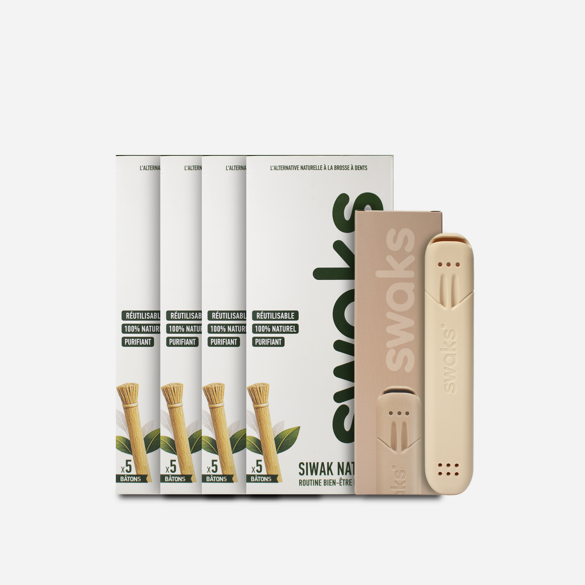 Starter Kit++ SWAKS — Étui + Siwak ×20